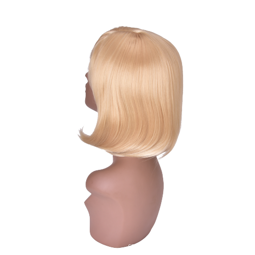 short golden color bob wig with bang